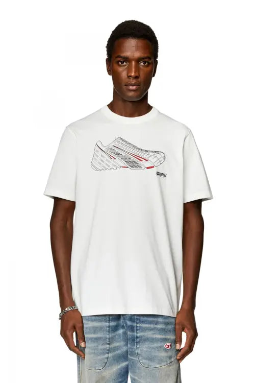 STAND ALONE T-JUST-SHOE WHITE T-SHIRT