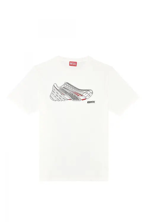STAND ALONE T-JUST-SHOE WHITE T-SHIRT
