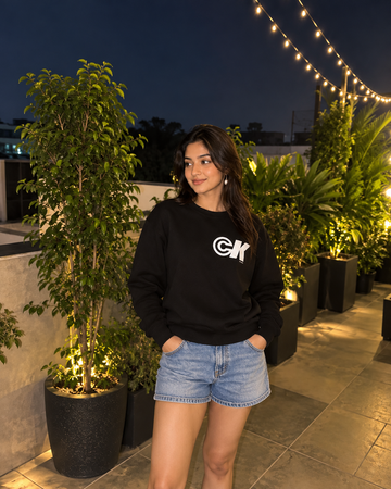 Onyx Crest Minimalist Sweatshirt