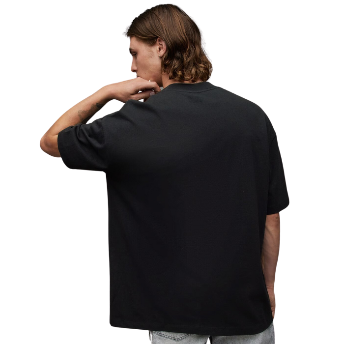 Halo Oversized Logo Crew Neck T-Shirt Black