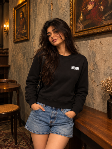 Midnight Minimal Cotton Sweatshirt