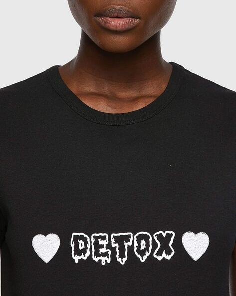 T-Slicup Graphic Print Regular Fit Crew-Neck Black T-shirt