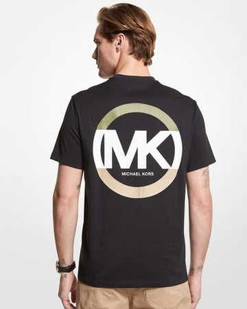 KORS Logo Print Crew-Neck Black T-shirt