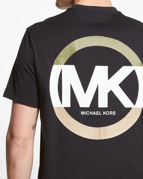 KORS Logo Print Crew-Neck Black T-shirt