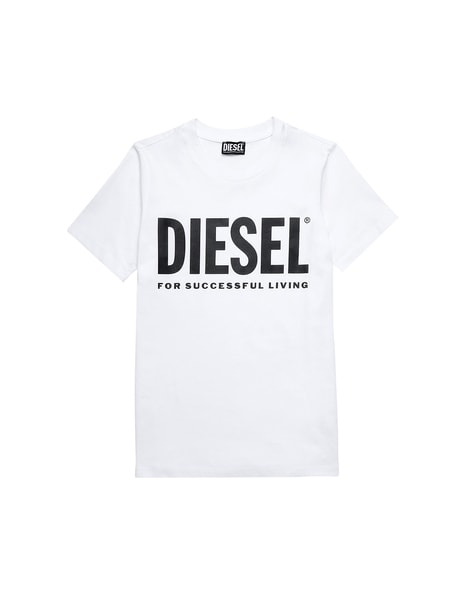 White T-Sily Printed Crew-Neck T-shirt