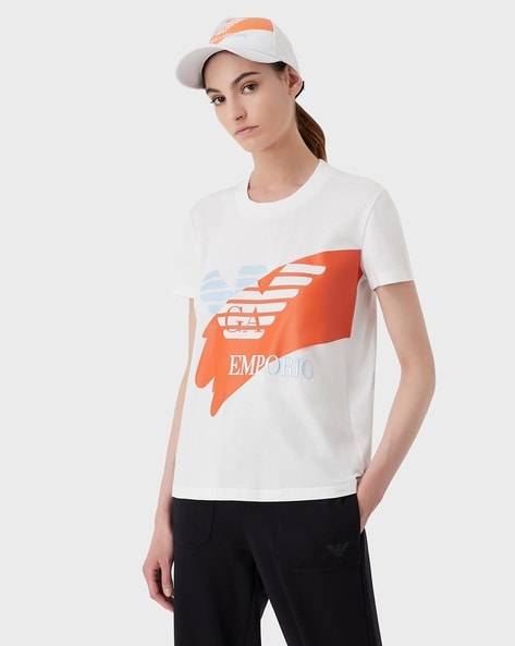 Logo Embossed Crew-Neck T-shirt