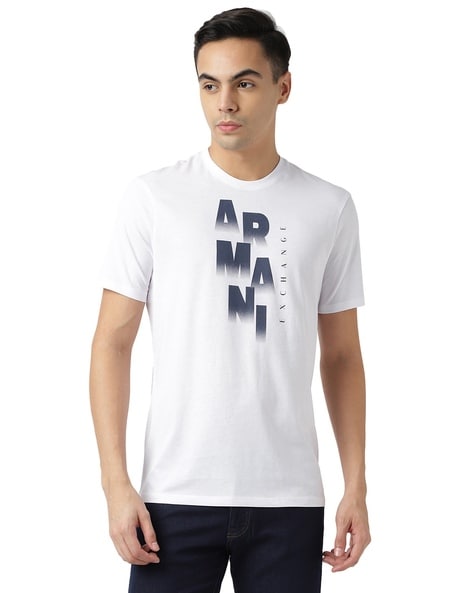 Logo Lettering Regular Fit Premium Cotton White T-Shirt