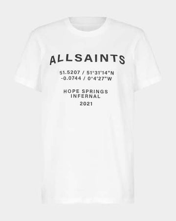 Co-ordinate Boyfriend Brand Print Crew-Neck Unisex T-shirt - White