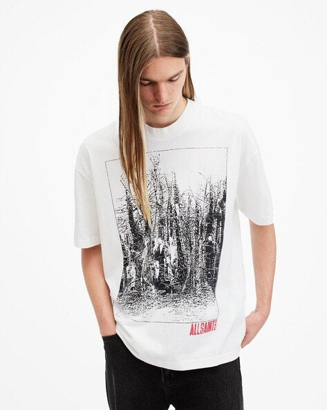 New Bracken premium Cotton Oversized Crew-Neck T-Shirt White