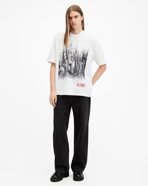 New Bracken premium Cotton Oversized Crew-Neck T-Shirt White