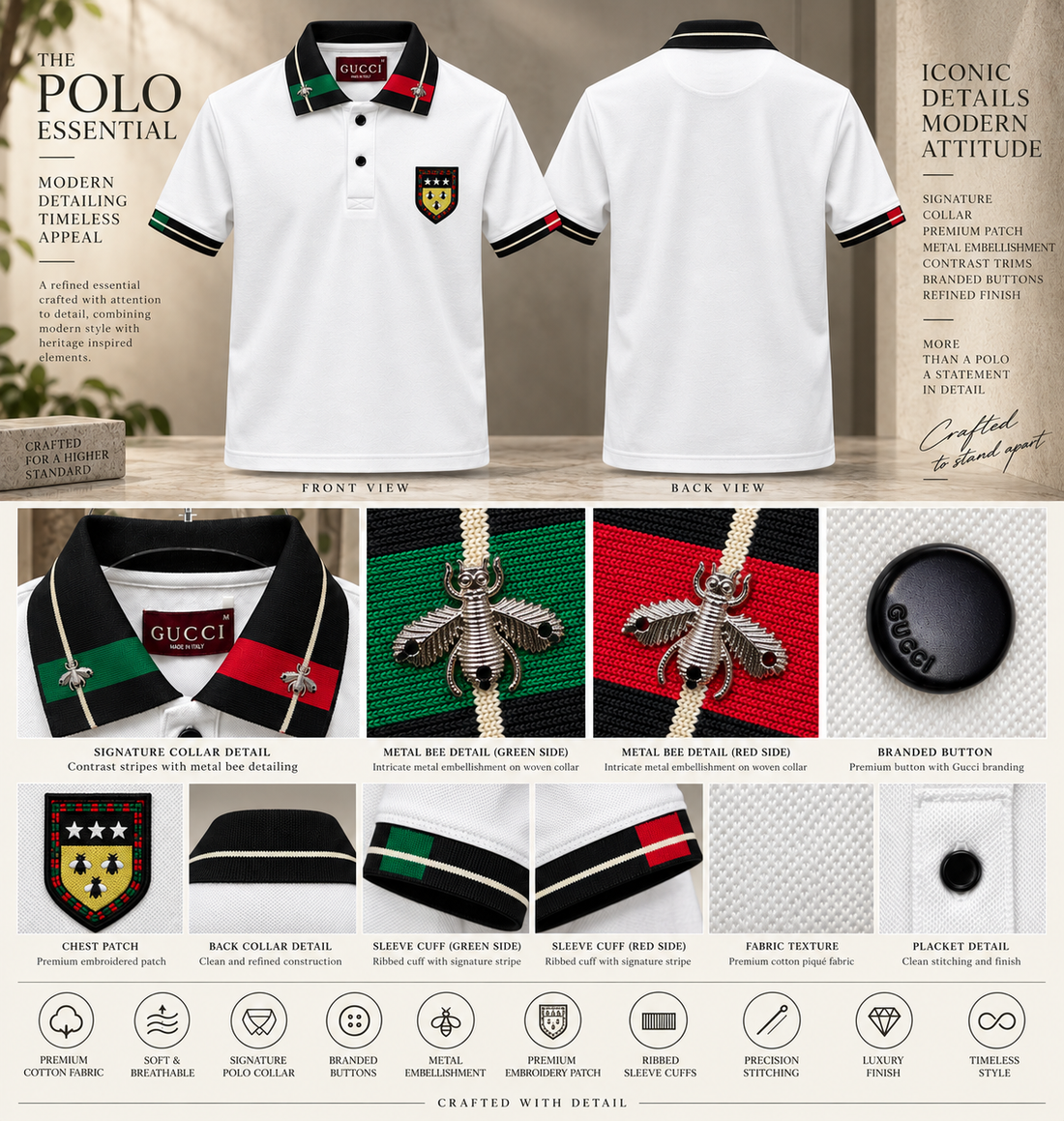 Ivory Crest Signature Polo