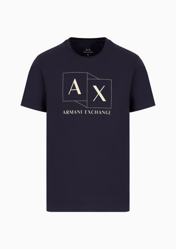 Crew Neck Regular Fit Men's Navy T-shirt