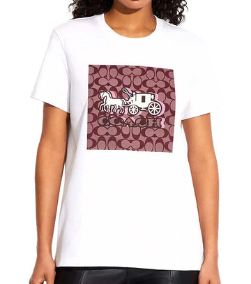 White Logo Print T-Shirt
