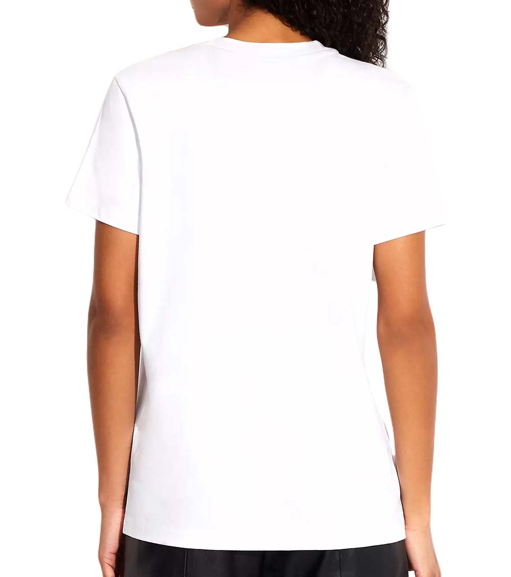White Logo Print T-Shirt
