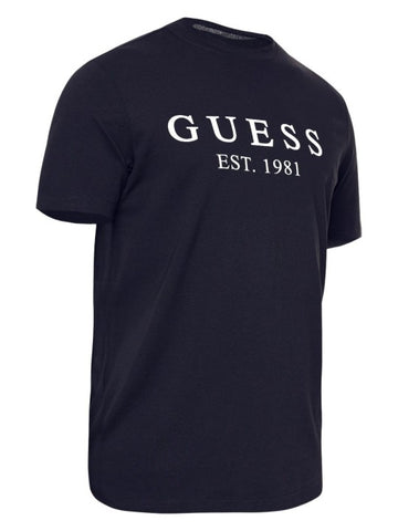 Brand Logo Printed Navy Applique Unisex T-shirt