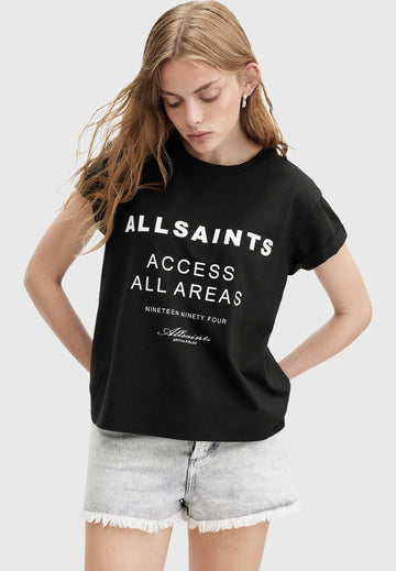 AllSaints TOUR ANNA - T-shirt print - black