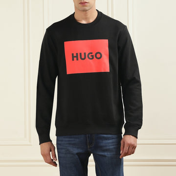 Men Black & Red Printed Sweatshirt