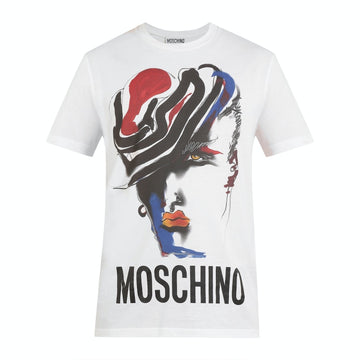Brand Couture Men White Chest Print T-shirt