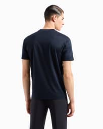 Regular fit Navy blue T-shirt with Big EA logo