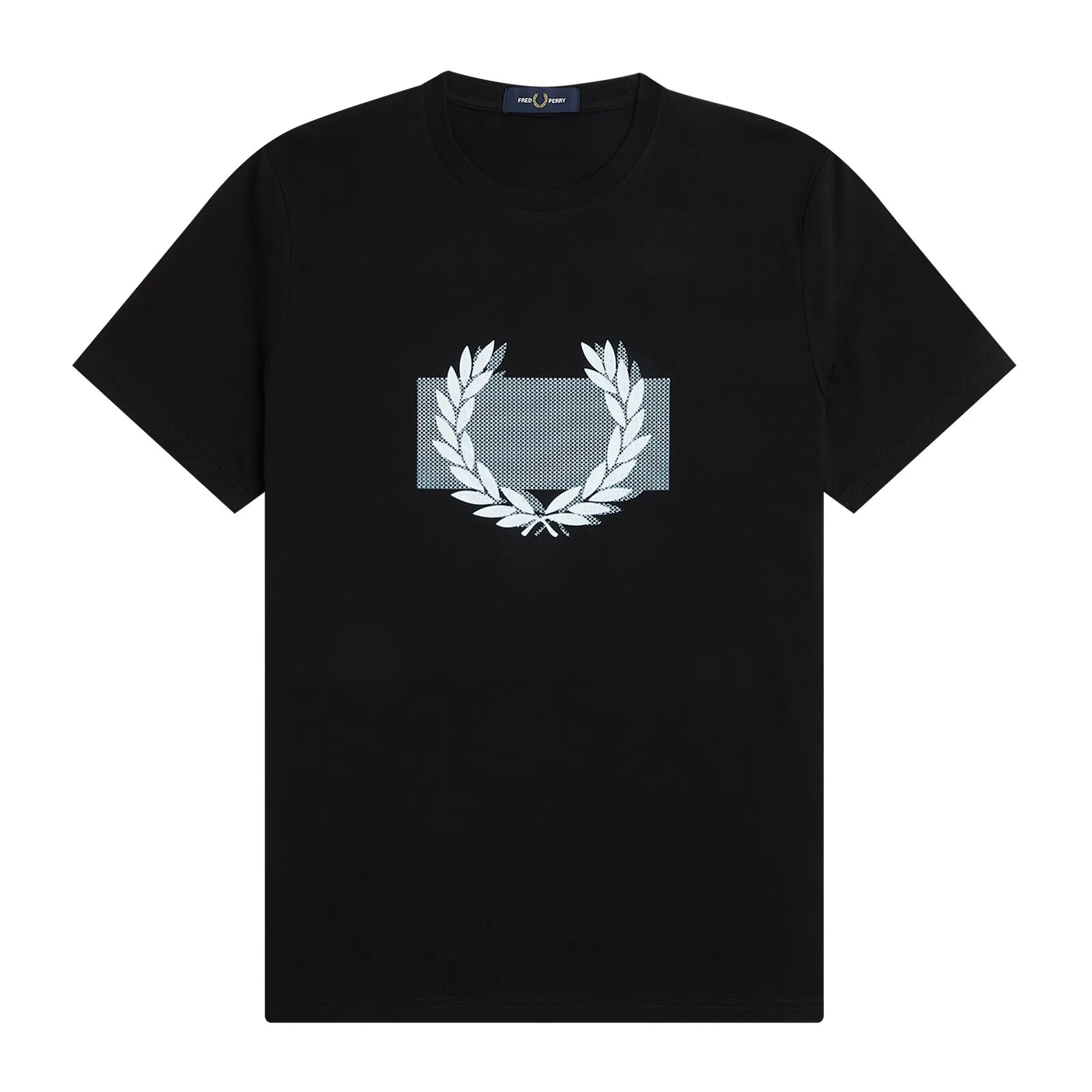 Men Black Colour-Blocked Laurel Wreath T-shirt