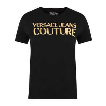 Women Black VJC Lettering T-shirt