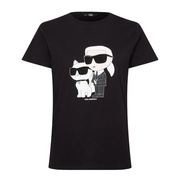 Women Black Ikonik Duo Printed T-shirt