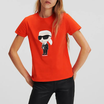 Women Red Ikonik Karl T-shirt