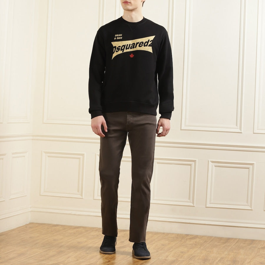 Men's Black Chest Logo Sweatshirt
