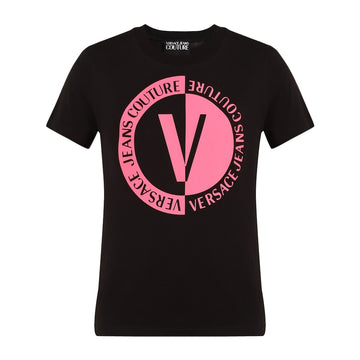 Women's Black V-Emblem T-shirt