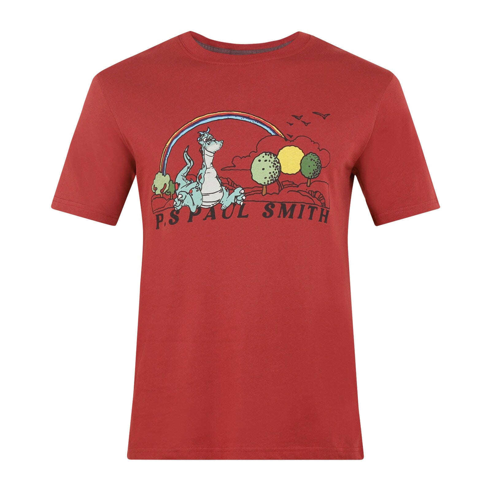 Ps By Paul Smith Women Red Dragon Graphic Print T-Shirt