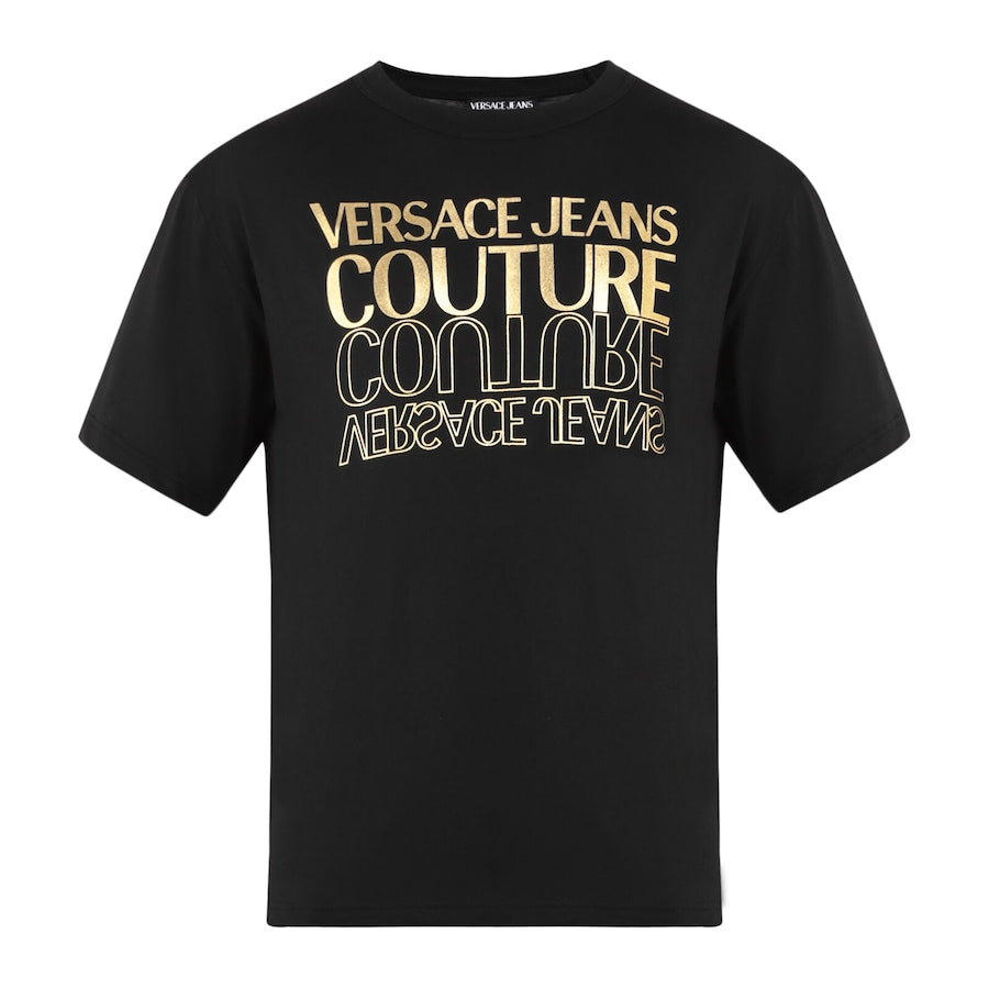 Black VJC Up And Down Print T-shirt
