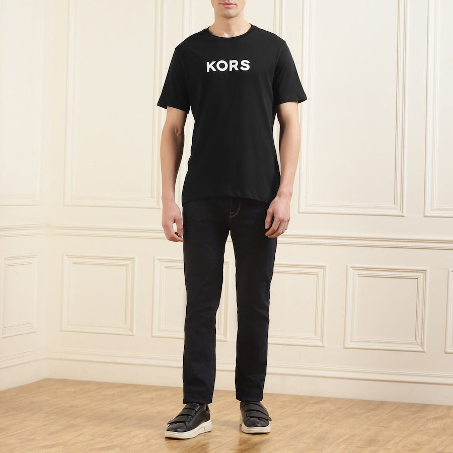 Men Black Printed KORS T-shirt