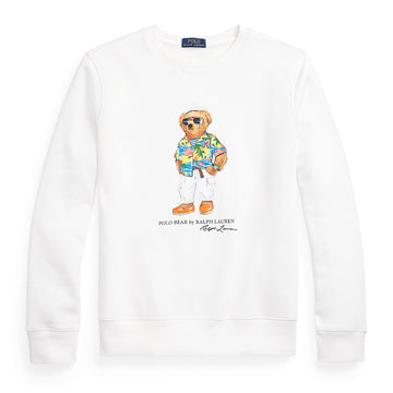 White Polo Bear Fleece Sweatshirt