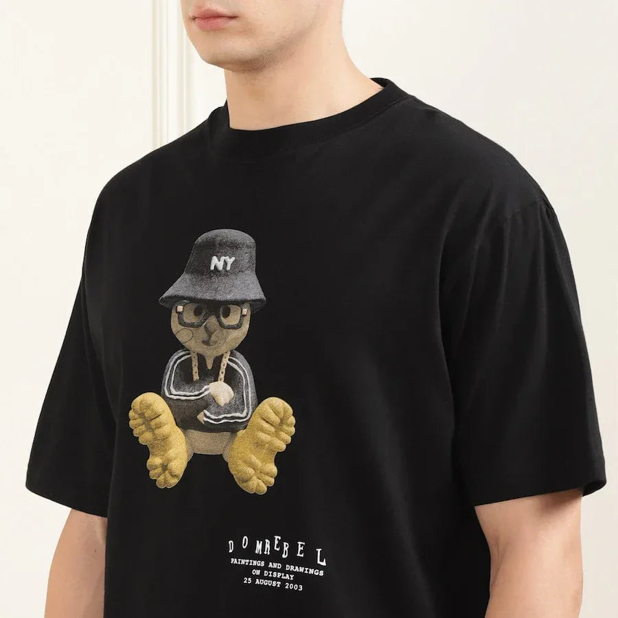New Yorker Men Black Oversized T-shirt