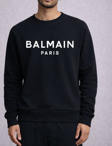 Balmain Paris logo-print cotton sweatshirt