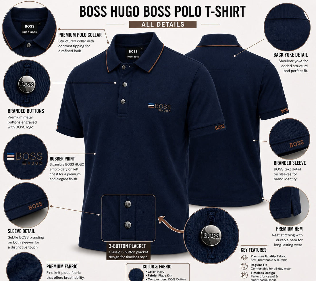 Deep Navy Executive Polo Luxury T-shirt