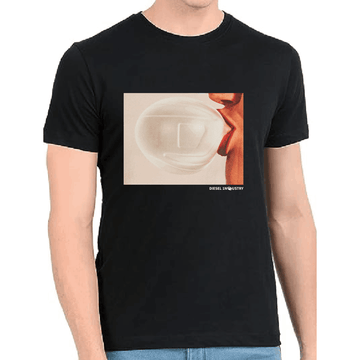 Men's bubblegum logo black print tshirt