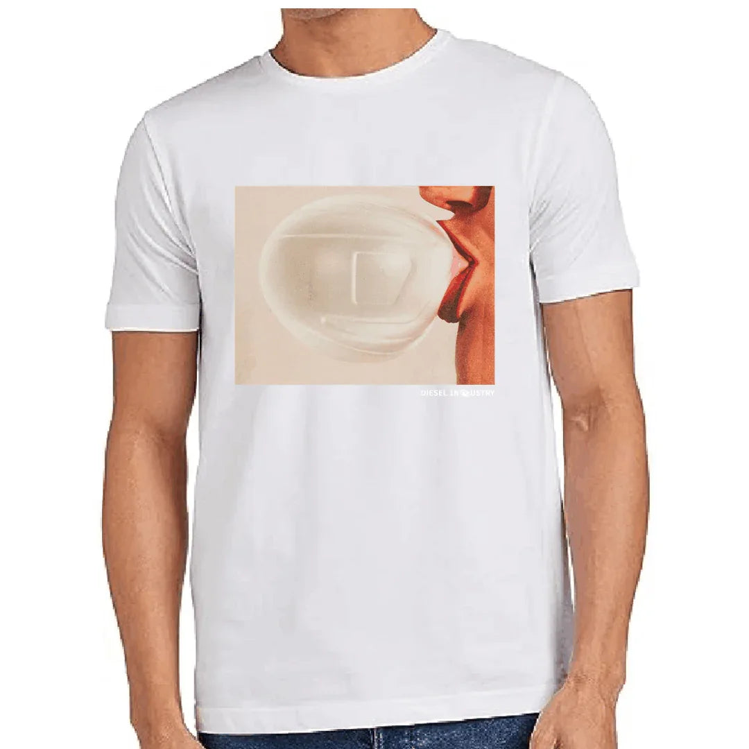 Men's bubblegum logo black print tshirt