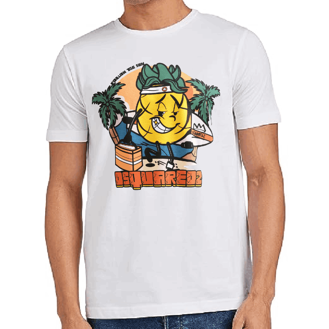 Cartoon Printed Regular Fit Cotton T-shirt