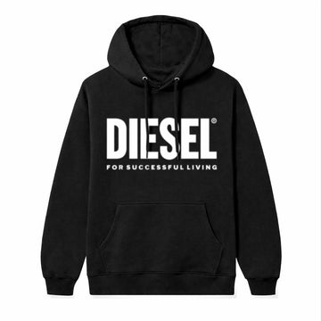 Diesel Bold logo lettering black hoodie