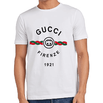 Firenze Regular Fit White Printed Tshirt