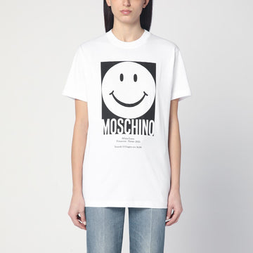 White cotton Smile T-shirt