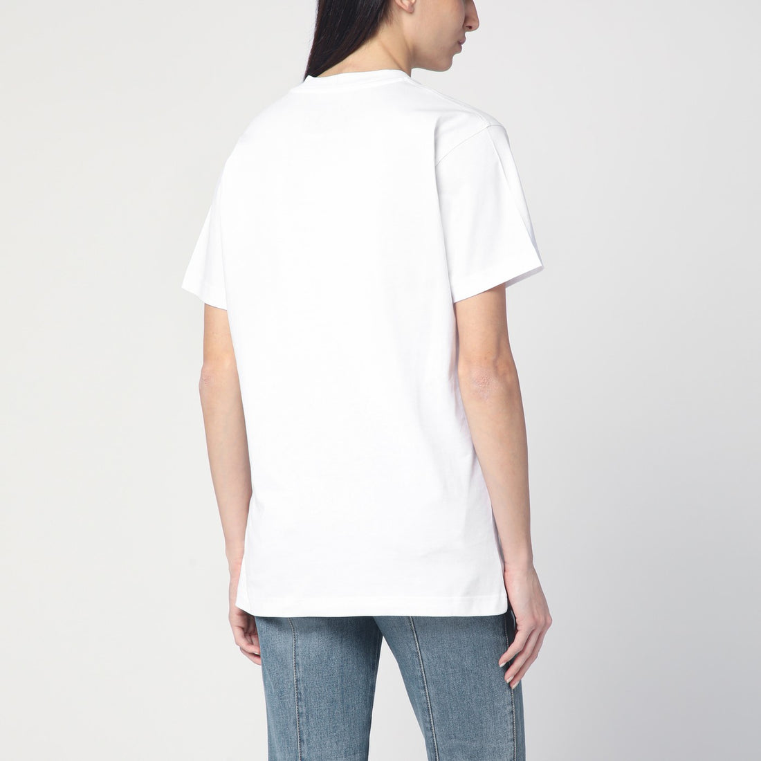 White cotton Smile T-shirt