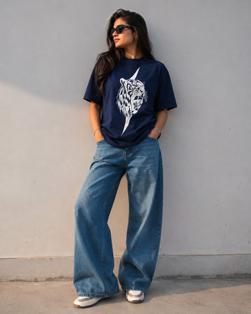 Neo-Classic Navy Tiger Tee