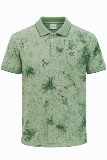 Calvin Klein Terra-Moss Marble Polo T-shirt
