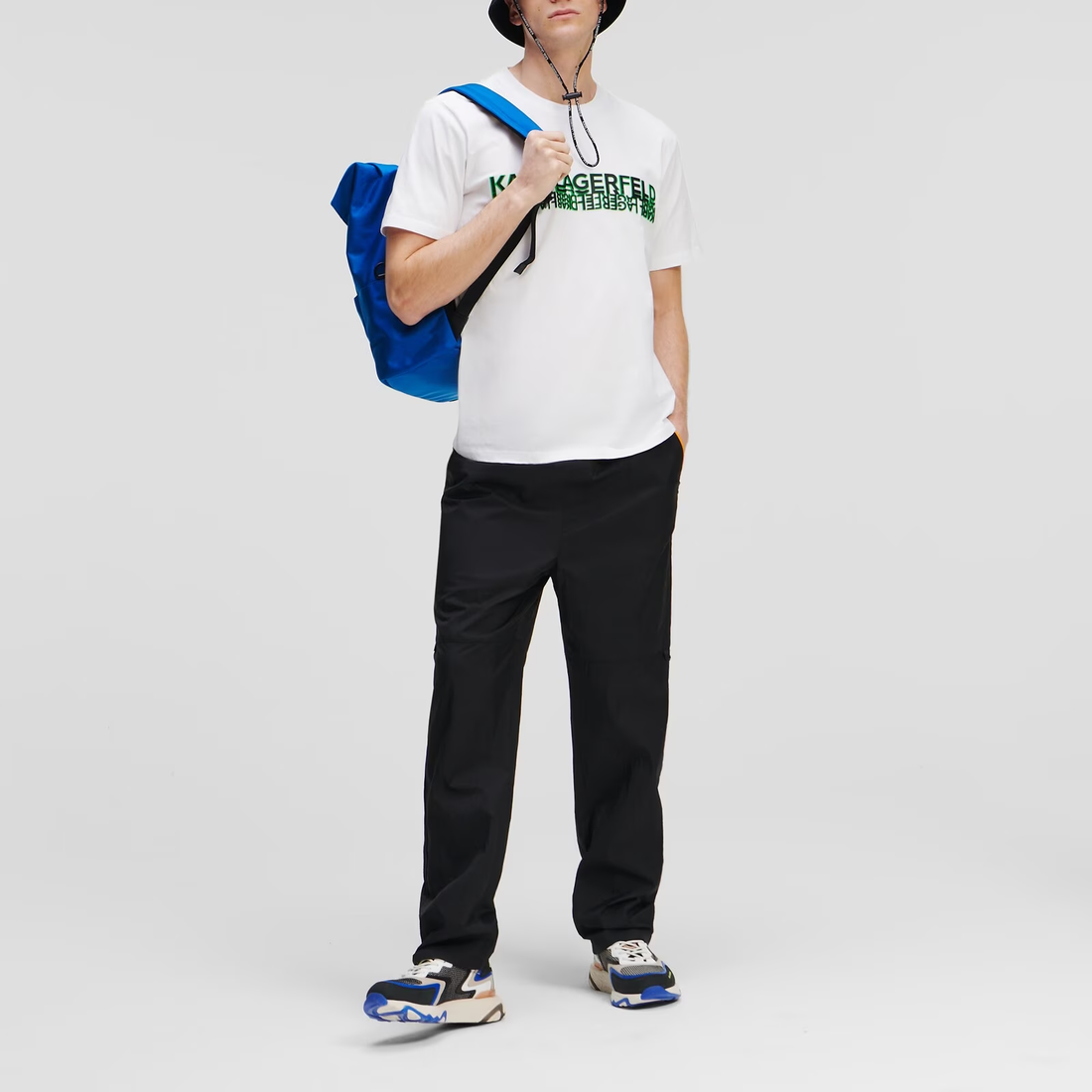 Karl Men White Logo Print T-Shirt
