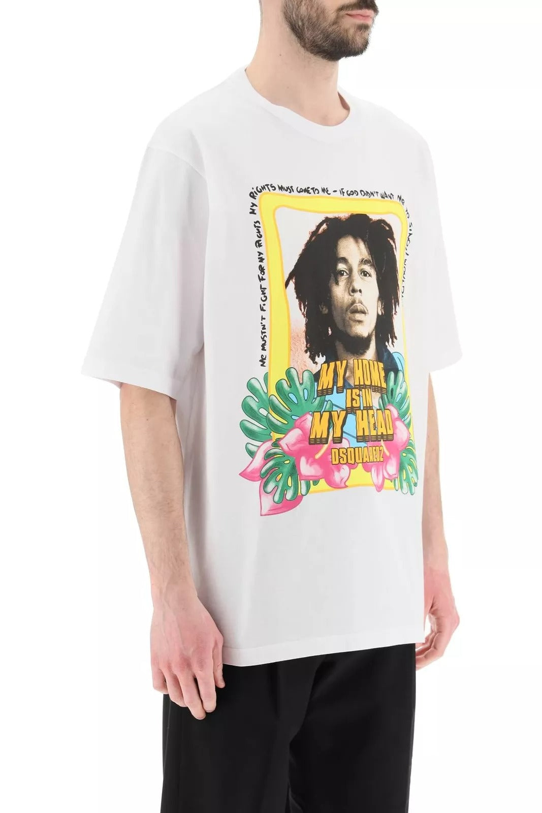Bob Marley Cool Oversized White T-shirt