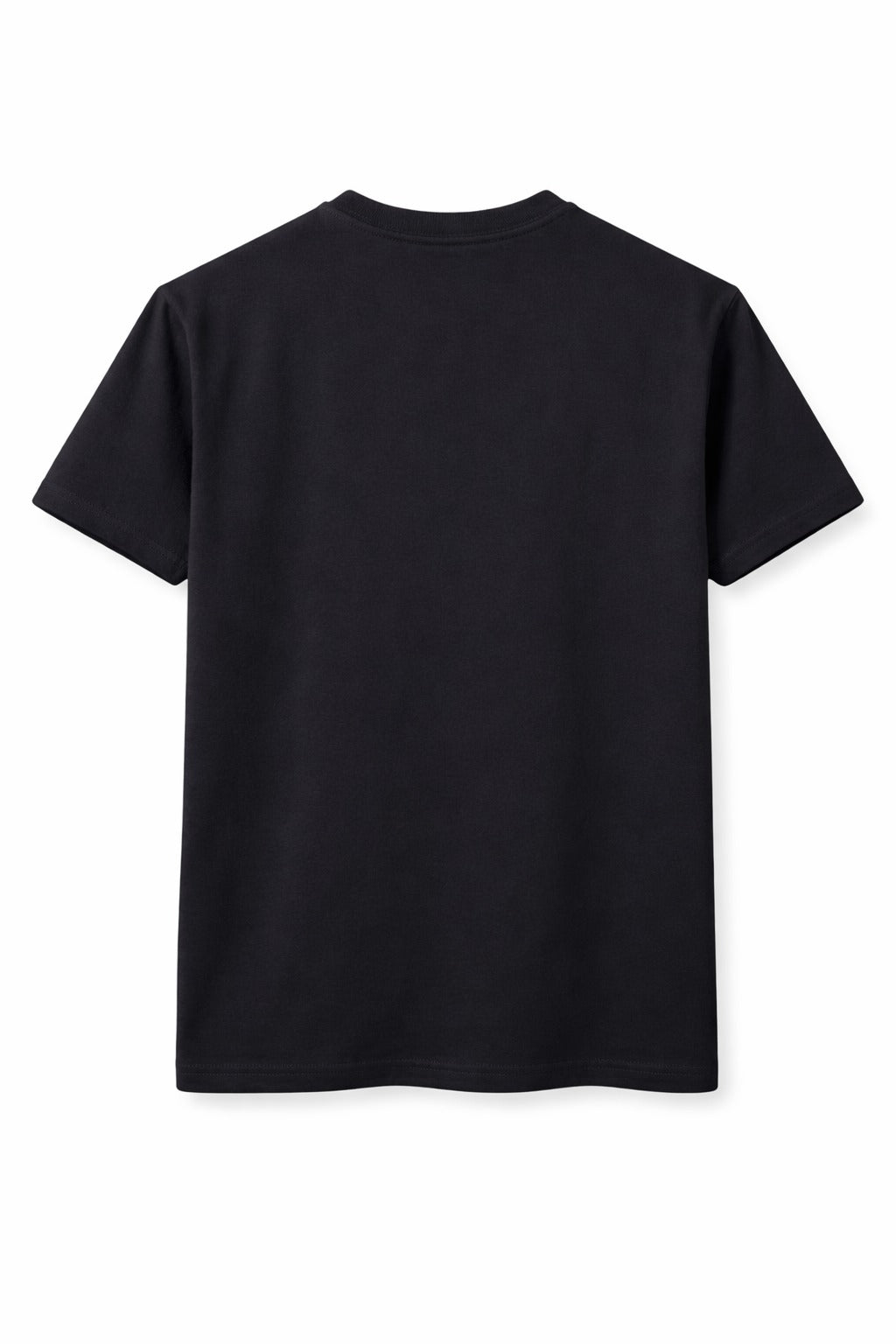 Black short-sleeved t-shirt featuring Los Angeles graphic print