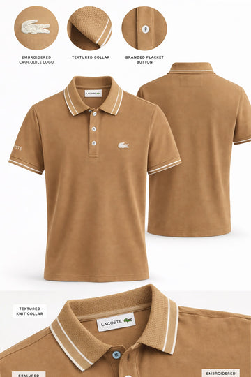 The Shadow-Amethyst Luxe Polo Imported T-shirt