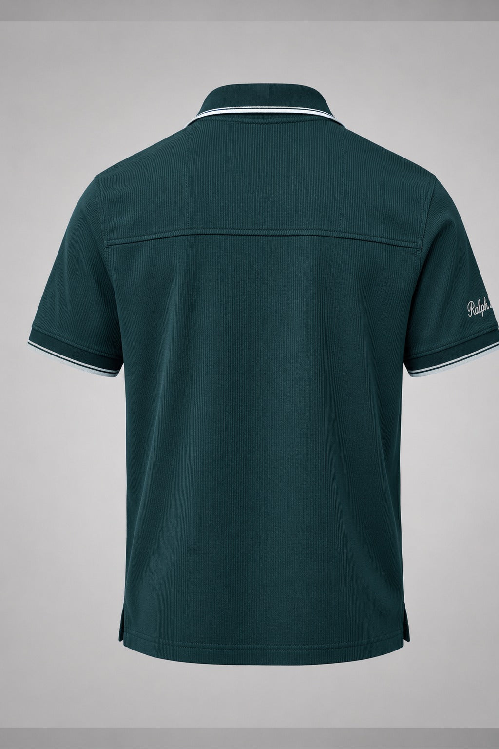 The Matrix Micro-Knit Polo — Forest Green